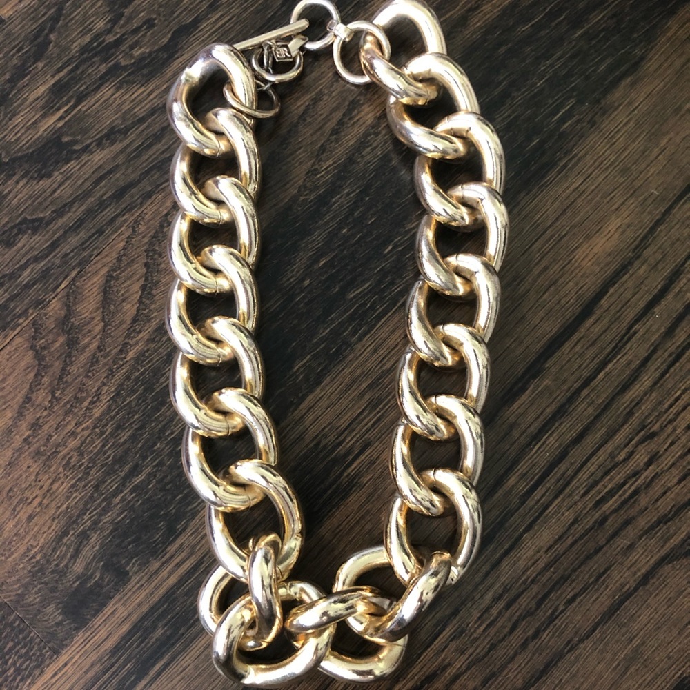 Oversized gold chain necklace- Banana Republic